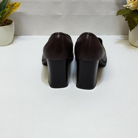 Aerosoles Whats What Leather Pump Chloe Style Brown 2.5" Heel Size 7M Work Shoes - Picture 6 of 10